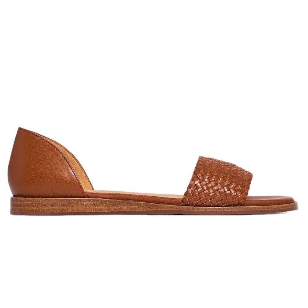 Madewell Tan Woven Leather D'Orsay Flats - Picture 2 of 7